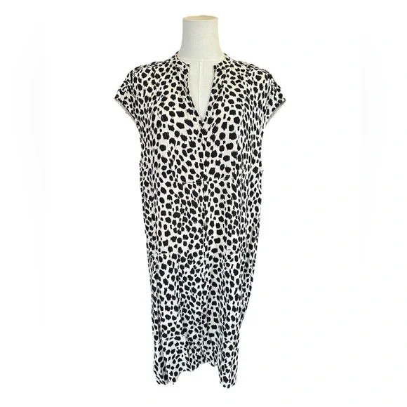 Madewell Morningside Leopard Print Shift Dress Size: L - Picture 2 of 8